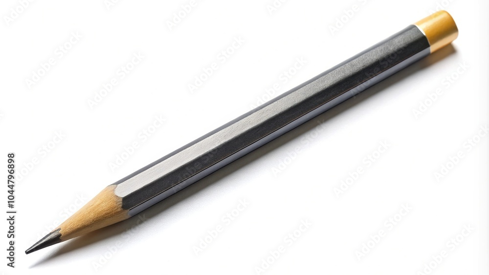sharp graphite pencil isolated on white background at eye level sharp graphite pencil isolated on white background at eye level
