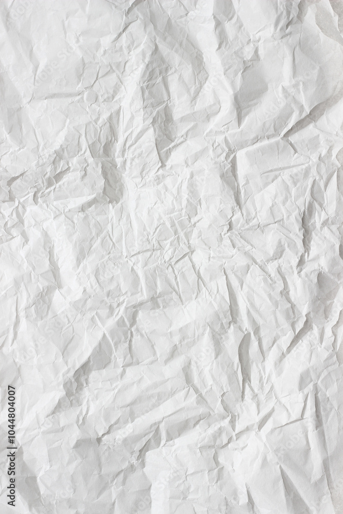 Obraz premium Creased Piece of Paper, Vertical Background. Seamless Crumpled Paper Copy Space Mockup. 
