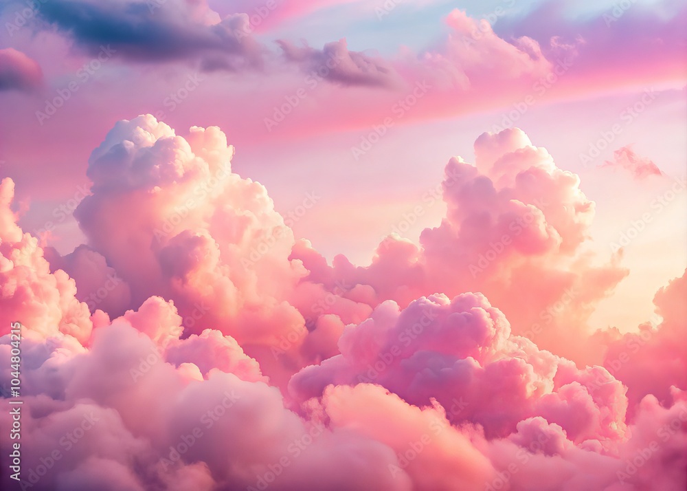 Ethereal Pink Coral Clouds at Dusk Against a Soft Pale Pink Sky for Dreamy and Serene Backgrounds, Perfect for Nature, Meditation, and Aesthetic Themes Ethereal Pink Coral Clouds at Dusk Against a Soft Pale Pink Sky for Dreamy and Serene Backgrounds, Perfect for Nature, Meditation, and Aesthetic Themes
