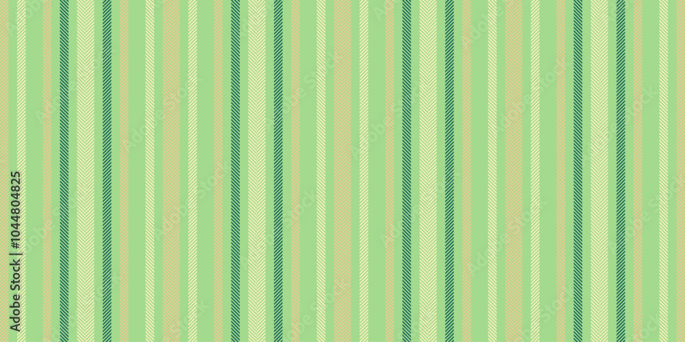Sepeat vector vertical stripe, nature textile fabric pattern. Telvet texture seamless lines background in green and orange colors.