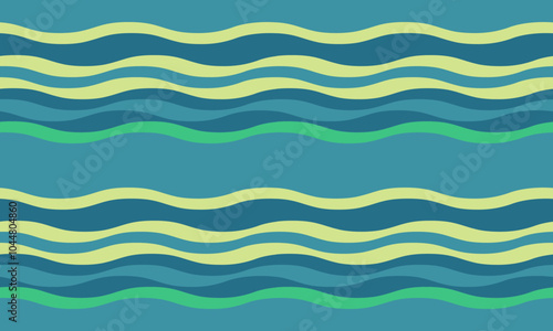 Abstract background with wavy stripes in vibrant colors, creating a rippled, liquid effect. Smooth curves and textured lines add elegance, vitality, and creativity. Ideal for wallpaper or textile.