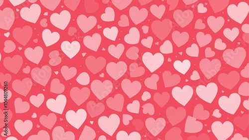 Wallpaper Mural Stop motion loop cartoon animation, background with red hearts in different sizes, abstract fun romantic party background Torontodigital.ca