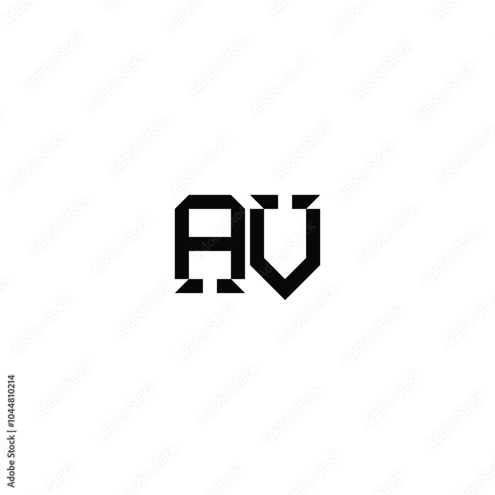 AV monogram logo design letter text name symbol monochrome logotype alphabet character simple logo AV monogram logo design letter text name symbol monochrome logotype alphabet character simple logo