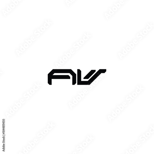 AV monogram logo design letter text name symbol monochrome logotype alphabet character simple logo