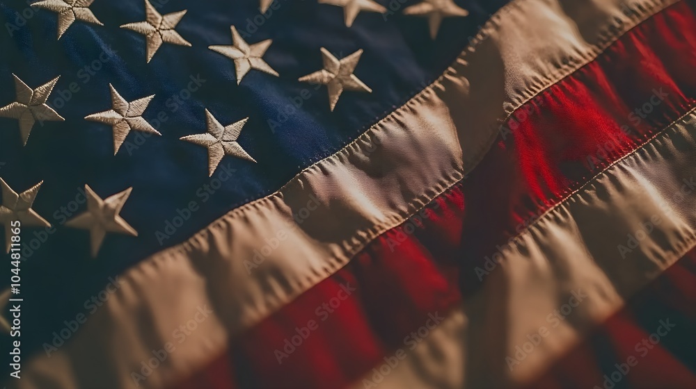 The American flag's stars, glowing softly in front of a dark, textured background, emphasizing national pride through simplicity and detail The American flag's stars, glowing softly in front of a dark, textured background, emphasizing national pride through simplicity and detail