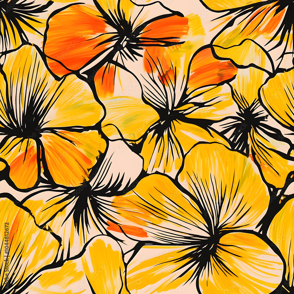 Whimsical Floral and Foliage Designs seamless pattern: Playful Doodles, Geometric Leaves, and Elegant Wildflowers in Bold and Soft Color Palettes. Whimsical Floral and Foliage Designs seamless pattern: Playful Doodles, Geometric Leaves, and Elegant Wildflowers in Bold and Soft Color Palettes.