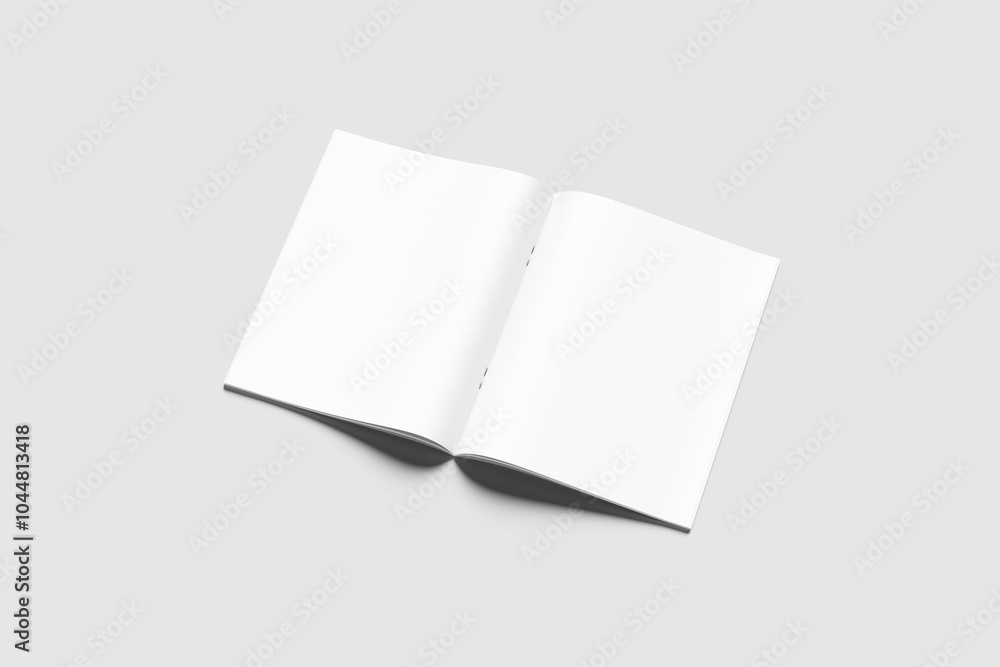 Magazine Open Blank Background Magazine Open Blank Background