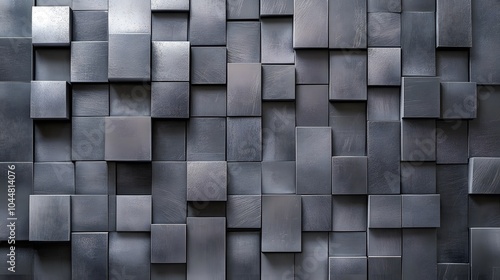  Steel pattern Geometric square block Wall art design Modern building texture