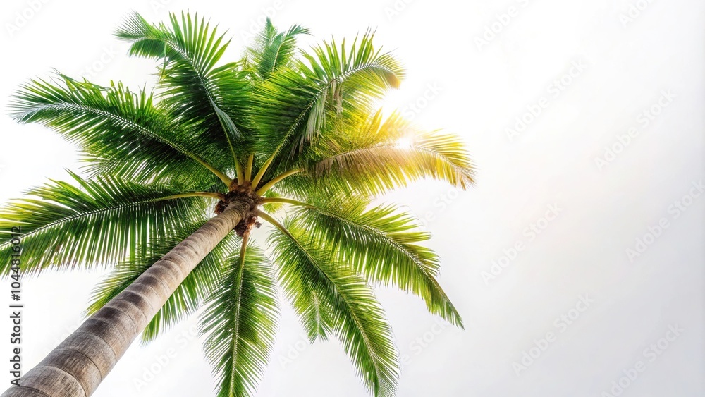 Silhouette of a palm tree against white background Silhouette of a palm tree against white background