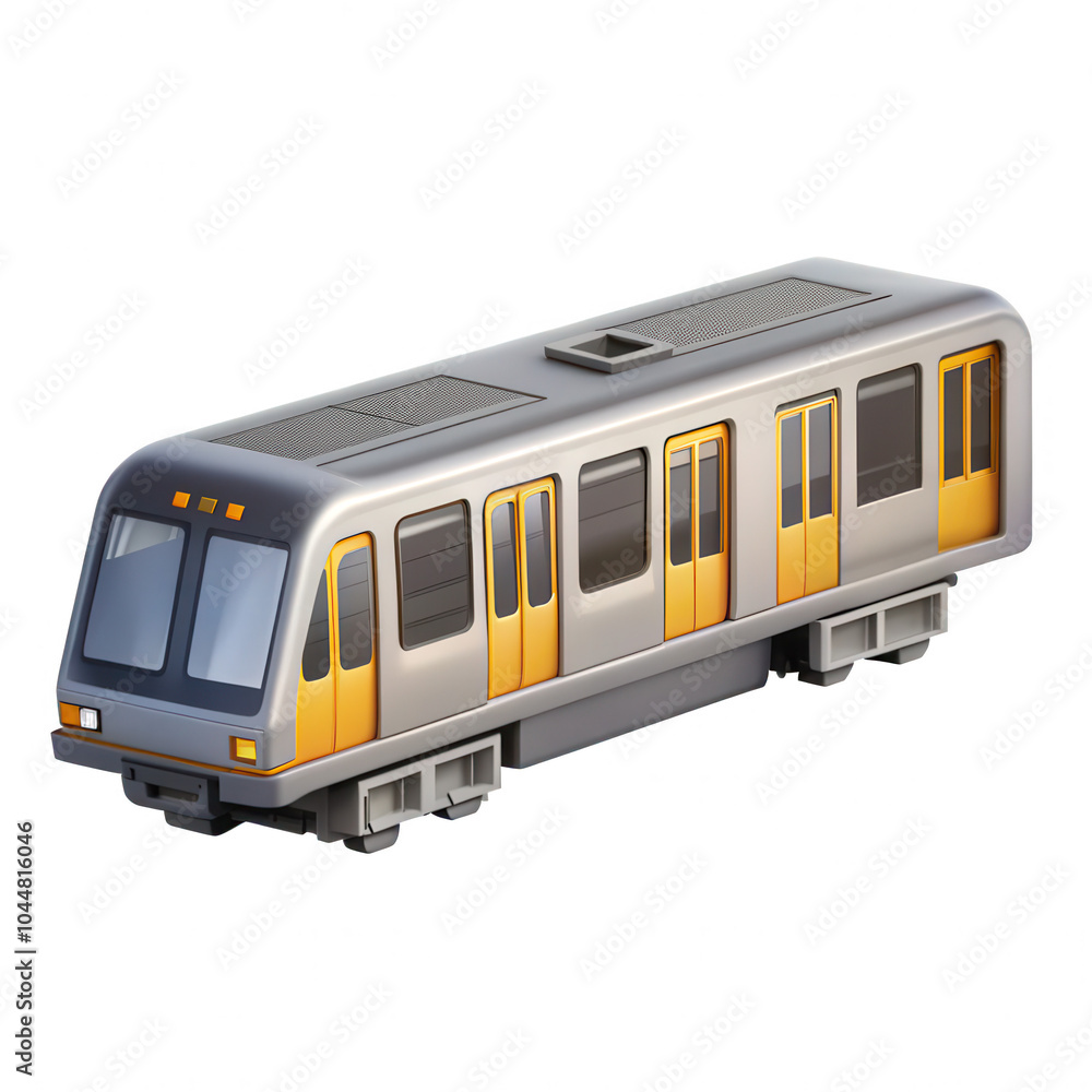 This is a 3D render of a train model featuring a sleek design in gray and orange. It showcases detailed features of a modern urban train. This is a 3D render of a train model featuring a sleek design in gray and orange. It showcases detailed features of a modern urban train.