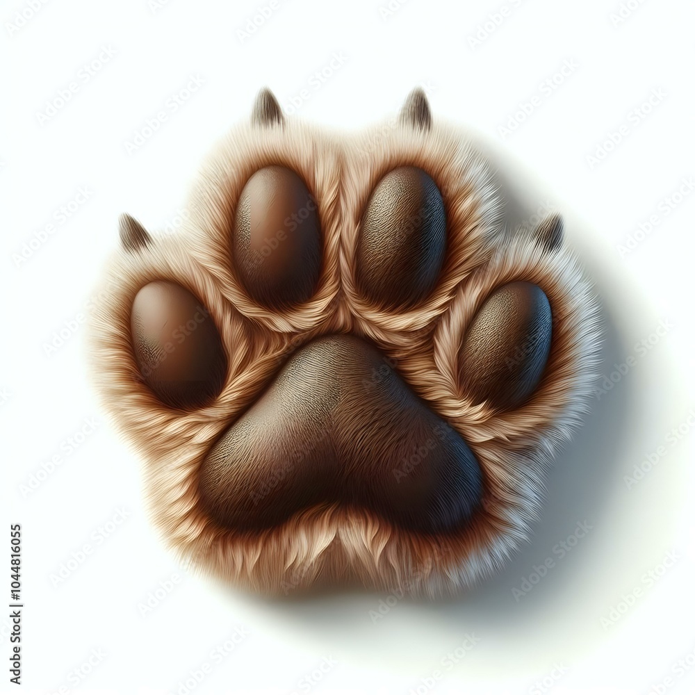 Naklejka premium furry paw