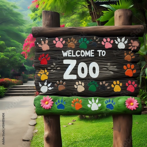 Entrance sign of the zoo
