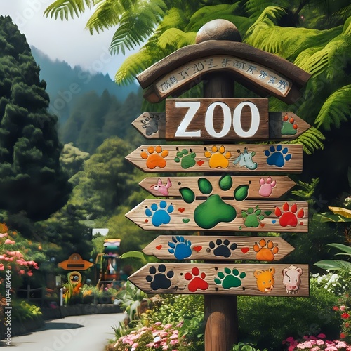 Entrance sign of the zoo