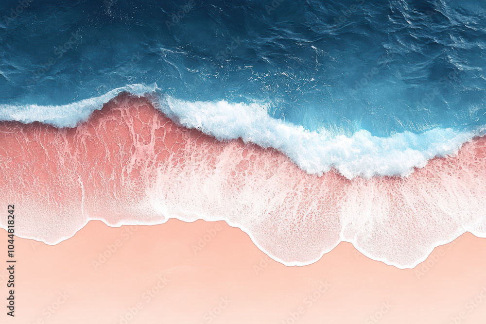 Fototapeta premium Gradient Ocean Wave with Smooth Strokes