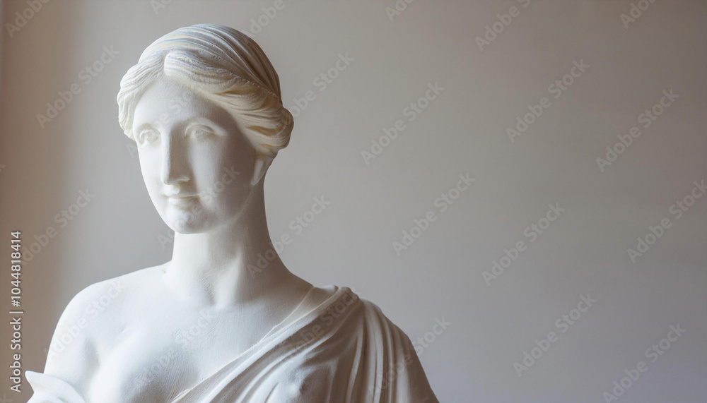 Statue of Woman Standing in a Room and Copy Space Statue of Woman Standing in a Room and Copy Space