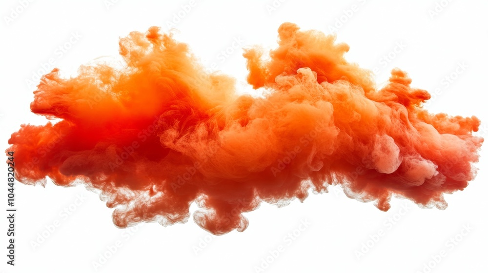Abstract Orange Ink Cloud Swirling in Water Abstract Orange Ink Cloud Swirling in Water
