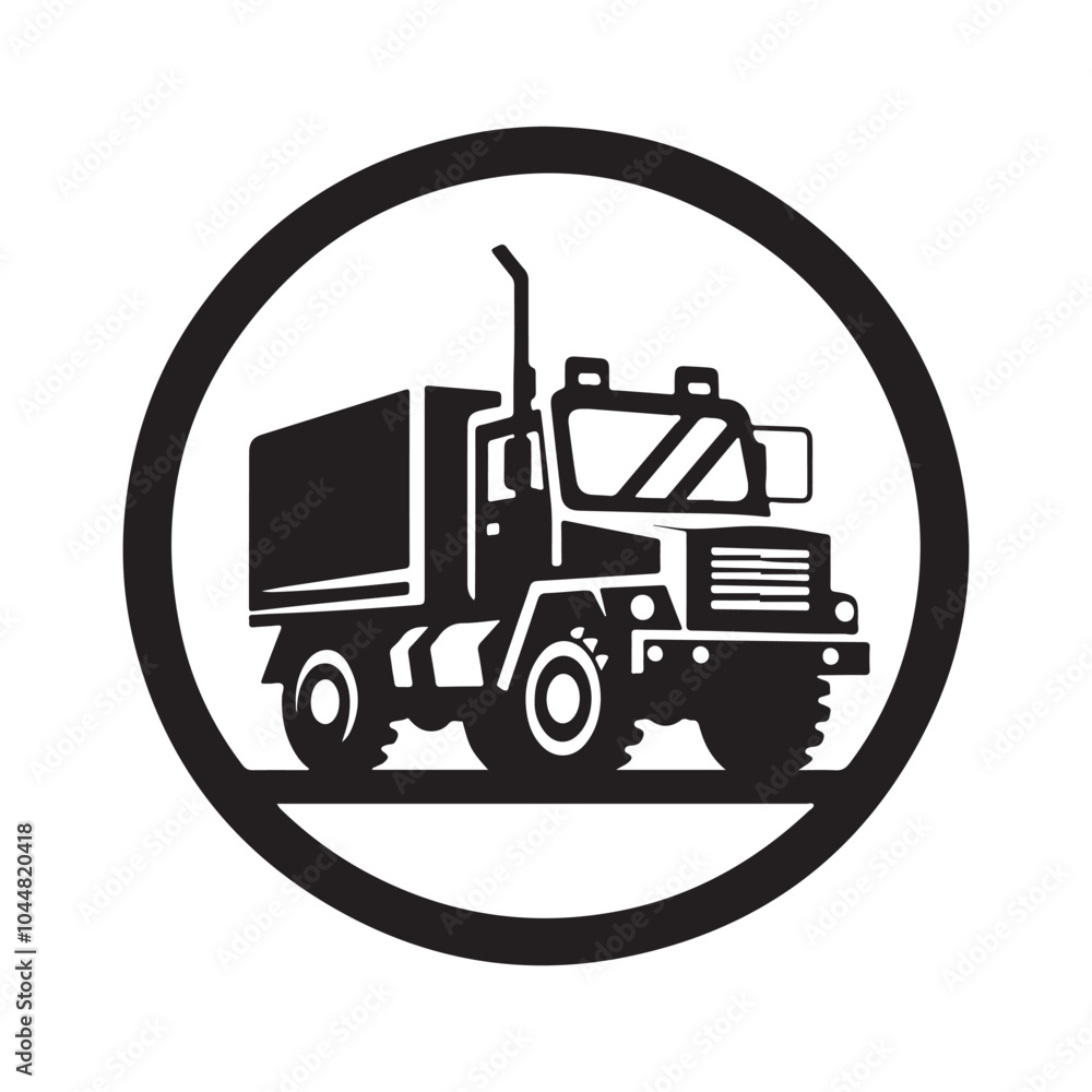 simple military truck silhouette icon, logo style simple military truck silhouette icon, logo style