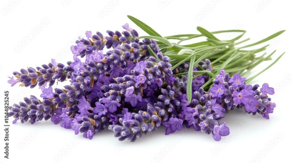 Lavender Flowers Bouquet Isolated on White Background Lavender Flowers Bouquet Isolated on White Background