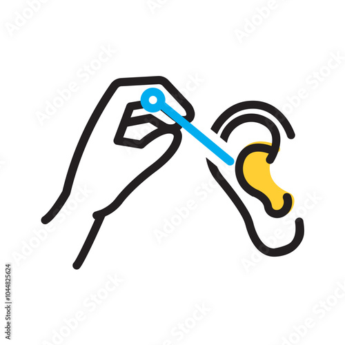 Vector multicolor icon for Ear pellets