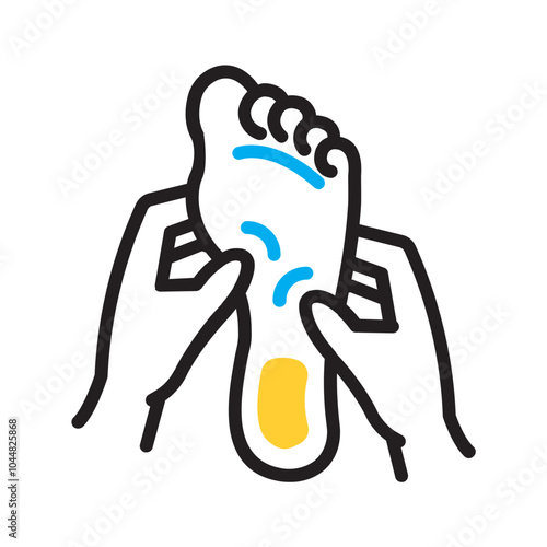 Vector multicolor icon for Reflexology
