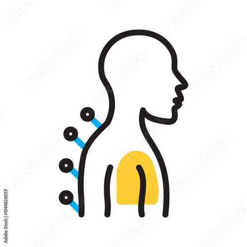 Vector multicolor icon for Agopuntura