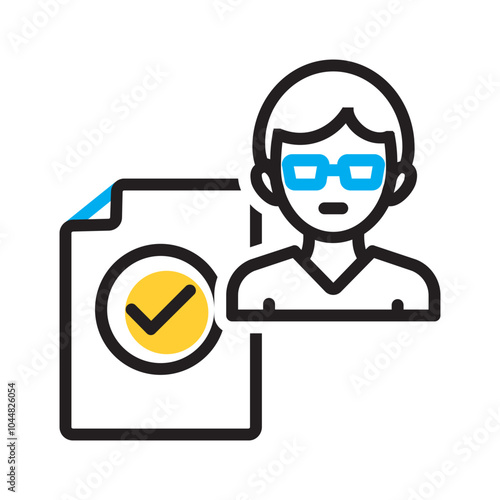 Vector multicolor icon for Applicant