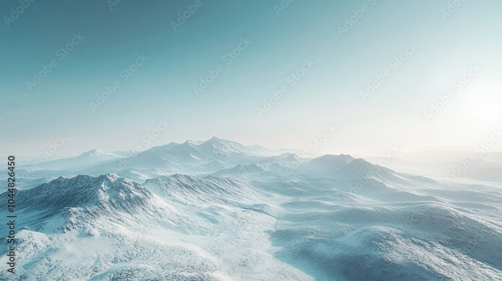 Alpine mountains with white snow and blue sky, An aerial view of a snow-covered mountain range with jagged peaks and valleys, Generative Ai Alpine mountains with white snow and blue sky, An aerial view of a snow-covered mountain range with jagged peaks and valleys, Generative Ai