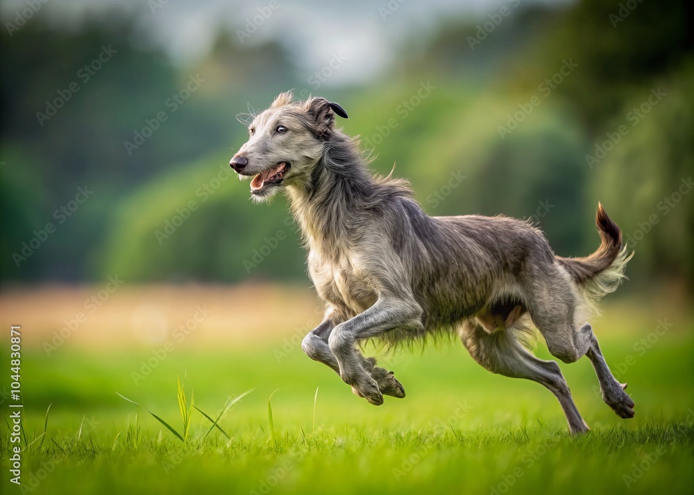 Majestic Deerhound in Action During Coursing Event, Capturing Speed and Grace in Nature's Landscape Majestic Deerhound in Action During Coursing Event, Capturing Speed and Grace in Nature's Landscape