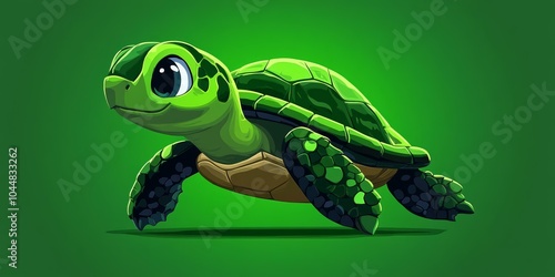 Green Sea Turtle Illustration photo