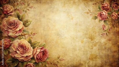 Silhouette vintage background texture with roses