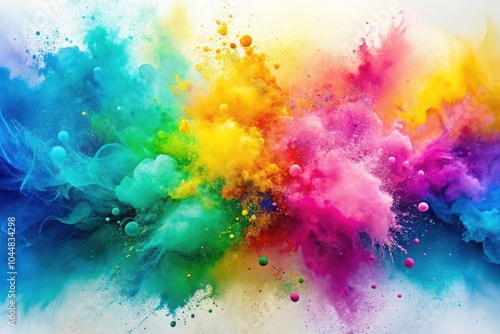 Vibrant Watercolor Splash Background for Product Photography - Ideal for Creative Branding, Marketing, and Social Media Designs