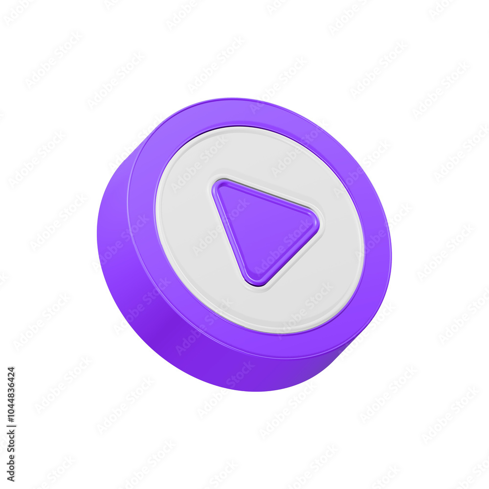 Play button music video 3d icon blue color Play button music video 3d icon blue color