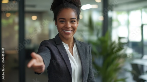 The Confident Businesswoman Smiling