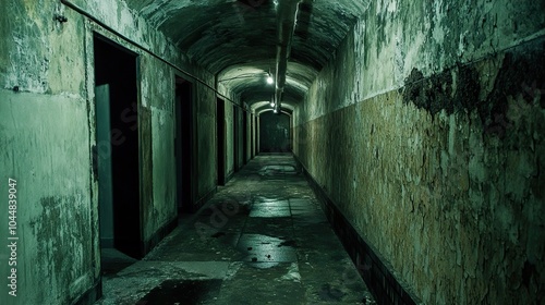 Eerie Abandoned Corridor: A Glimpse into a Forgotten Past