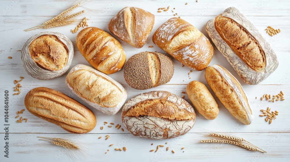 The Assortment of Fresh Breads The Assortment of Fresh Breads