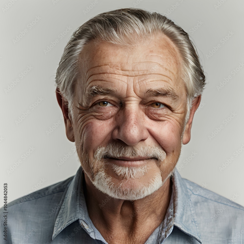 portrait of a beautiful smiling 60 year old men with white hair portrait of a beautiful smiling 60 year old men with white hair