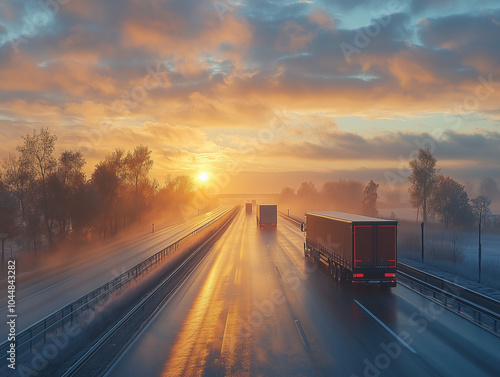 road, auto, last kraft wagen, abendrot, traffic, hauptstraße, nacht, strasse, himmel, geschwindigkeit, transport, stadt, winter, beförderung, sonne, automobile, städtisch, sonnenaufgang, bewegung, anr photo