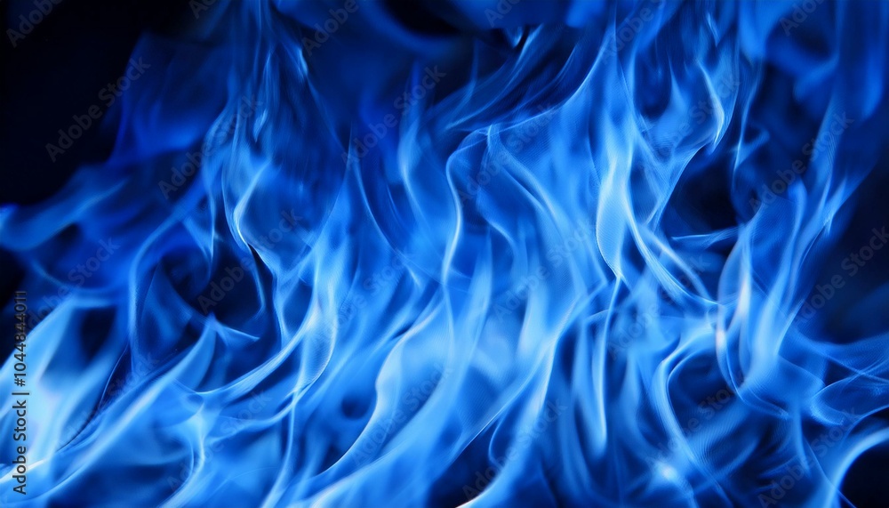Fototapeta premium 青い炎. Blue Flames. AI generated.