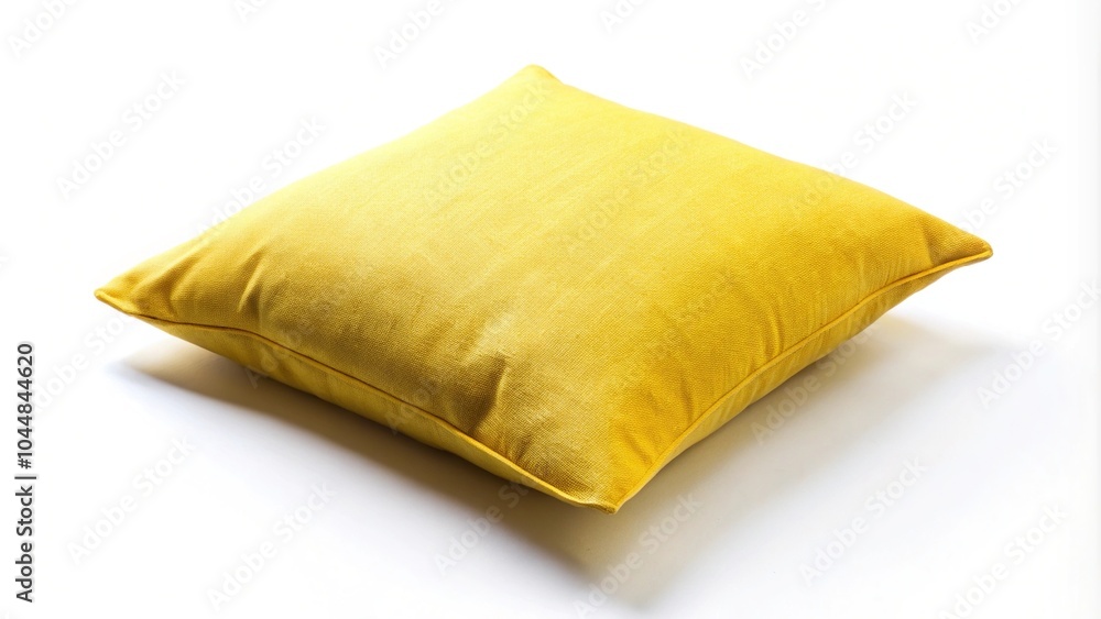 Silhouette yellow cushion on white background isolated Silhouette yellow cushion on white background isolated