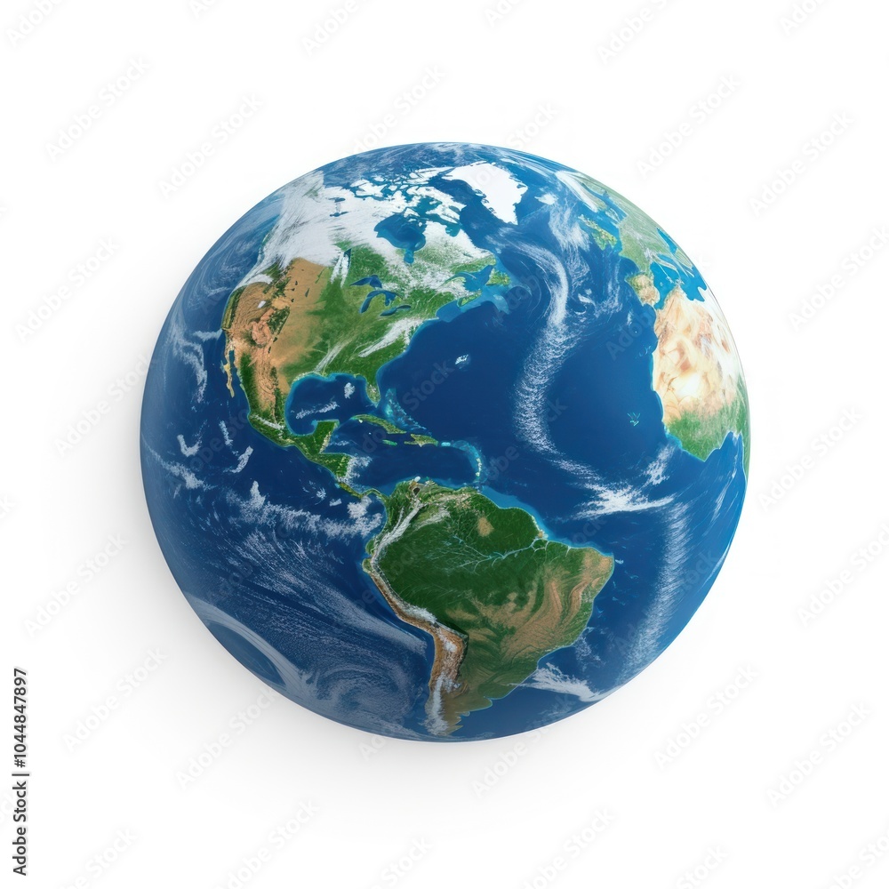 Fototapeta premium Earth globe North America view