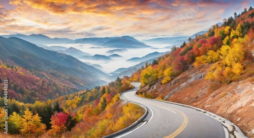 Image of a road against a background of nature