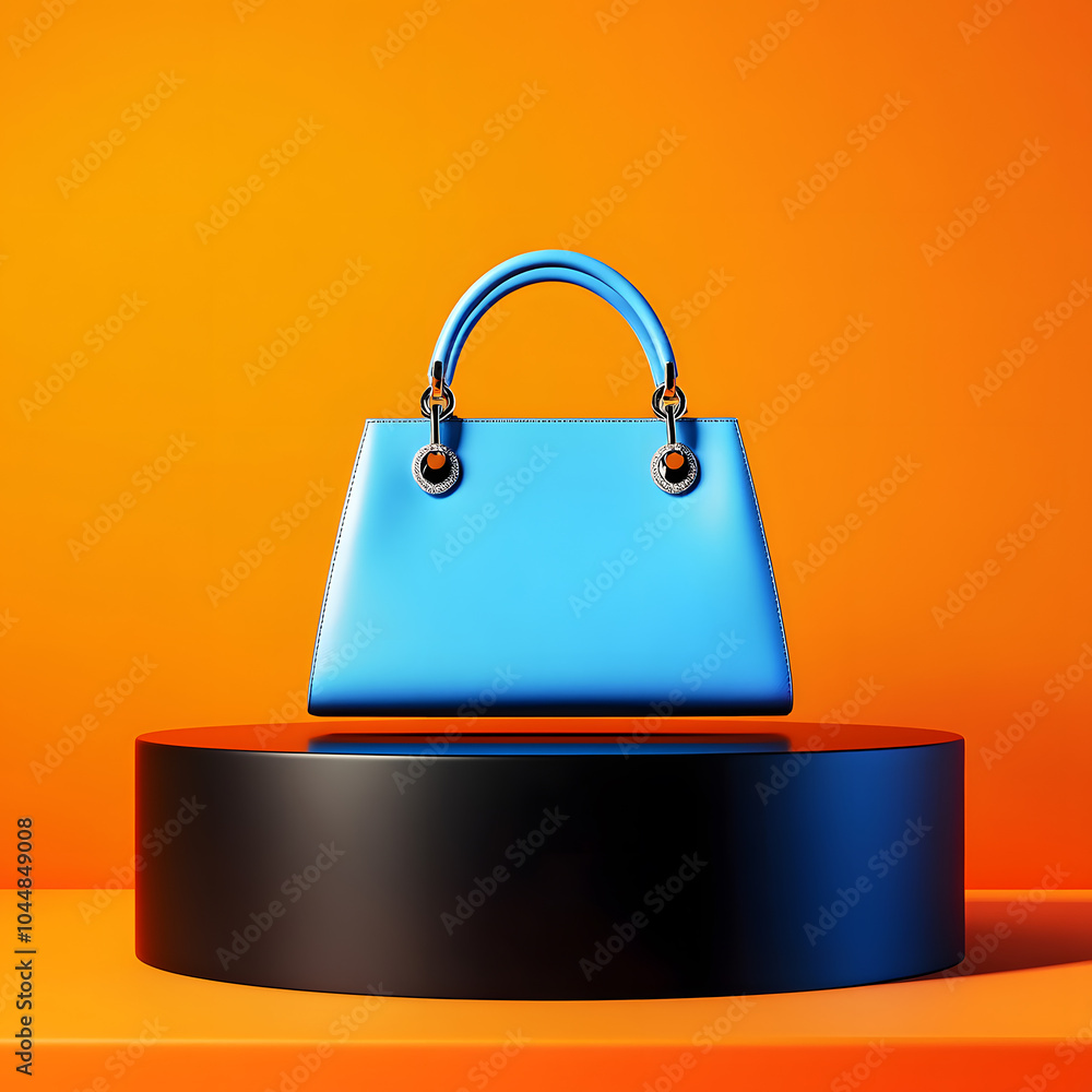 © GaziRabiulIslam - Handbag or purse or bag with Hardware on Vibrant Background – Hyper-Realistic Fashion Photography