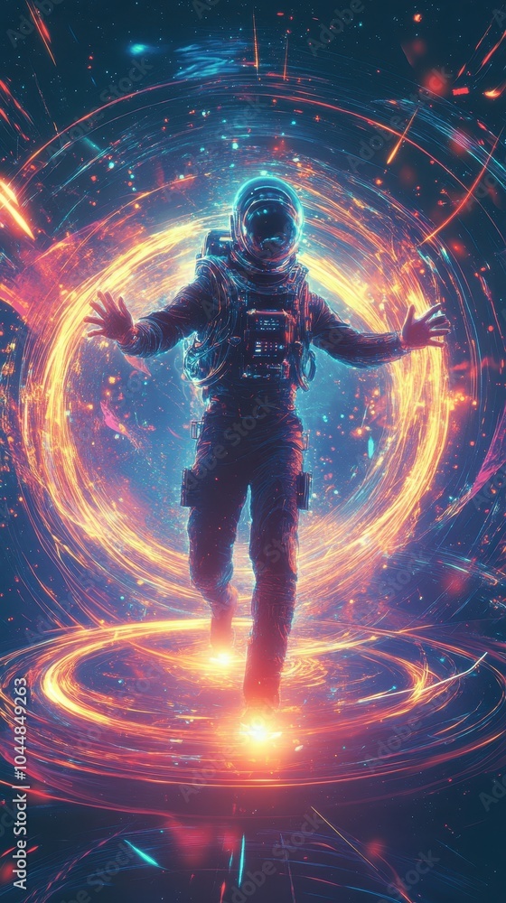 Time Traveling Scientist in a Vibrant Galaxy Time Traveling Scientist in a Vibrant Galaxy