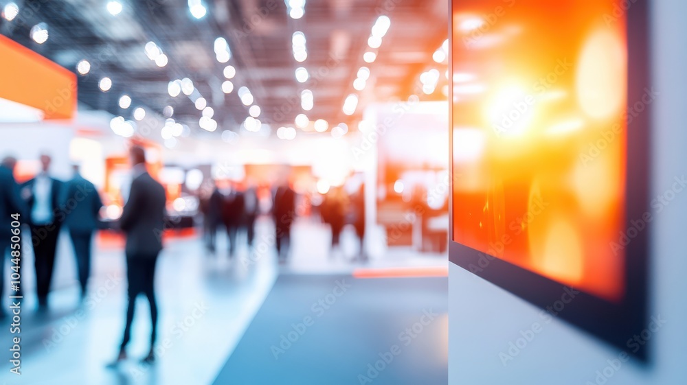 A vibrant exhibition scene showcasing blurred attendees and bright displays, capturing the essence of an engaging event atmosphere. A vibrant exhibition scene showcasing blurred attendees and bright displays, capturing the essence of an engaging event atmosphere.
