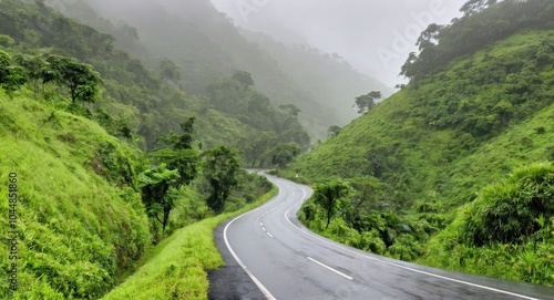 Image of a road against a background of nature