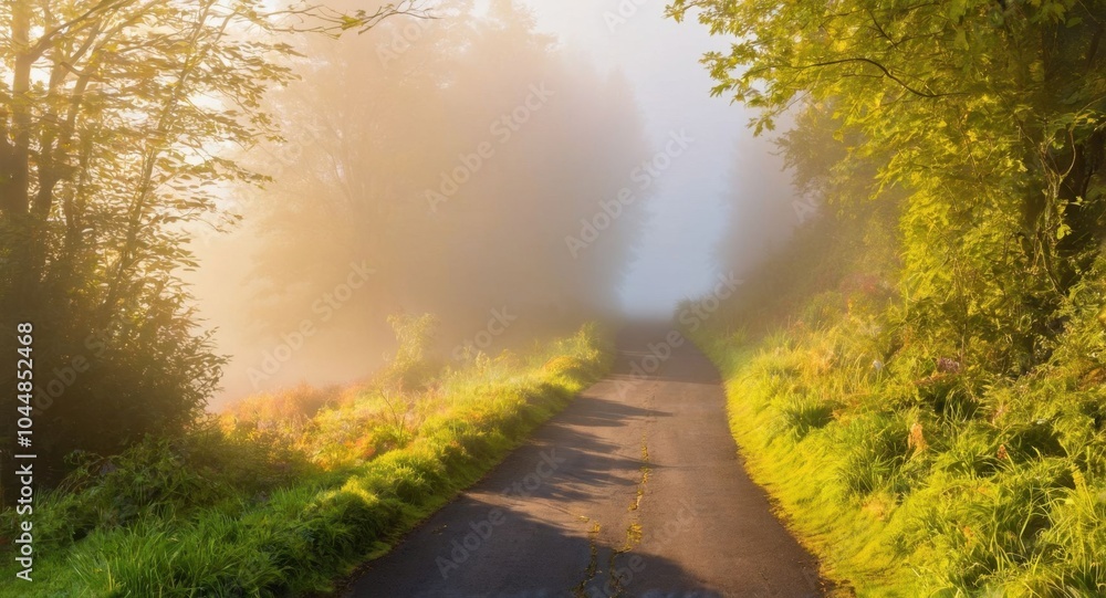 Image of a road against a background of nature Image of a road against a background of nature