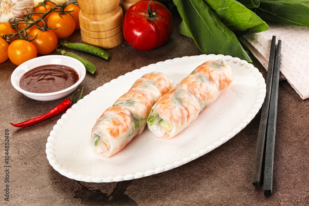 Vietnamese spring roll with prawn Vietnamese spring roll with prawn