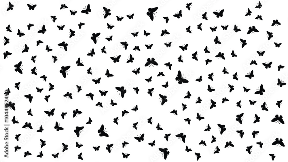 butterfly vectors pattern in Black silhouettes ,butterfly vector set. Elegant wild flying isolated in white butterfly vectors pattern in Black silhouettes ,butterfly vector set. Elegant wild flying isolated in white