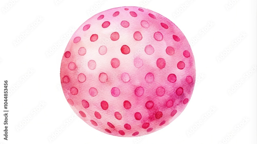 Watercolor painted ball Watercolor painted ball