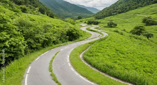 Image of a road against a background of nature